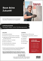 Lehre im Hochbau (m/w/d) bei Taurus Bau GmbH in Saalfelden
